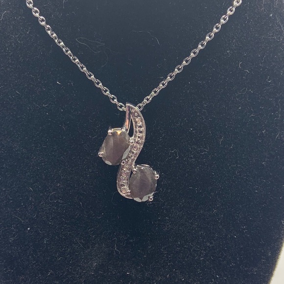 SILVER SAPPHIRE, STERLING SILVER PENDANT - Picture 8 of 8